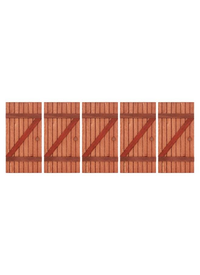 5Pcs Dollhouse Fairy Door Strong Wood High Simulation Happy Vibes Christmas for 1:12 1:6 Scale