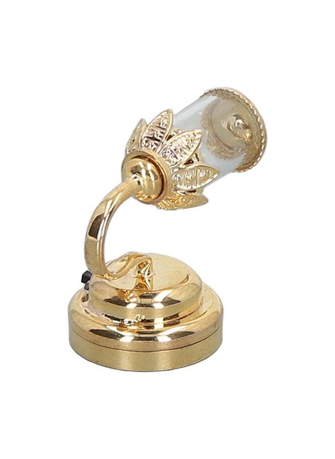 1:12 Scale Dollhouse Lamp Golden Metal Transparent Lampshade Miniature Decoration
