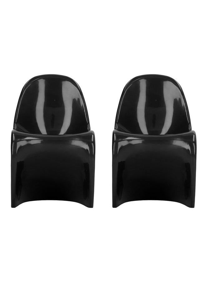 2pcs Miniature Chair 1/6 Scale Casual Cute Style DIY Small Plastic Material 14x9x8cm Doll House Toys for Ornaments Black