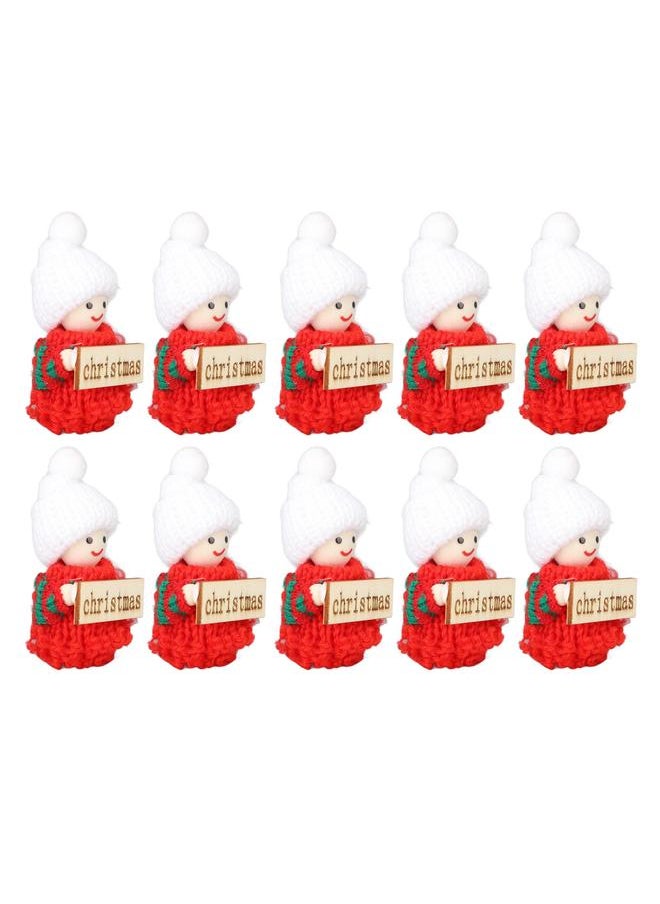 10Pcs Miniature Dollhouse Figures Mini People Dolls Christmas Decoration Accessories