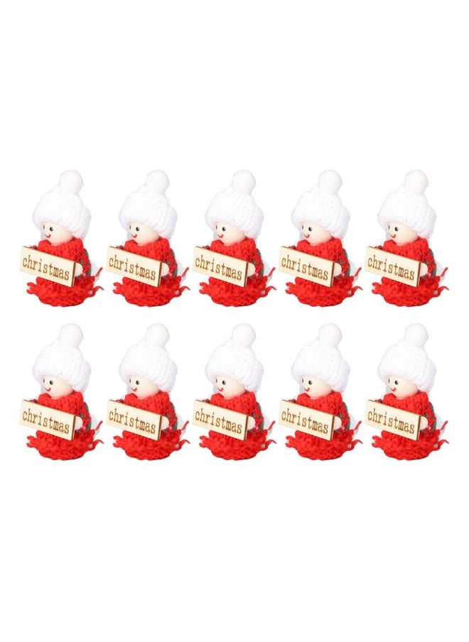 10Pcs Miniature Dollhouse Figures Mini People Dolls Christmas Decoration Accessories