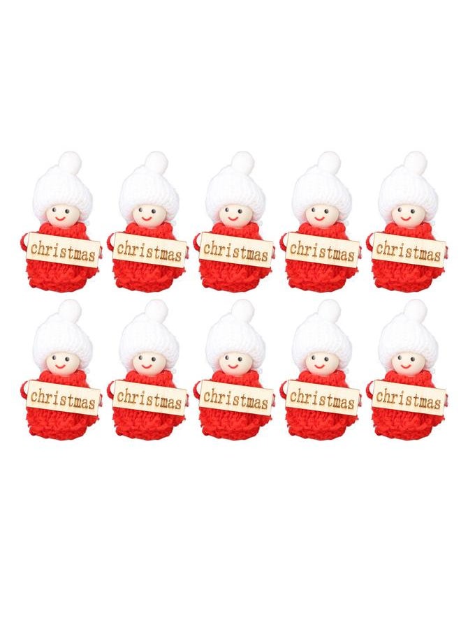 10Pcs Miniature Dollhouse Figures Mini People Dolls Christmas Decoration Accessories