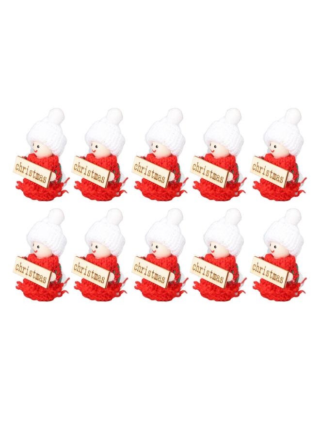10Pcs Miniature Dollhouse Figures Mini People Dolls Christmas Decoration Accessories