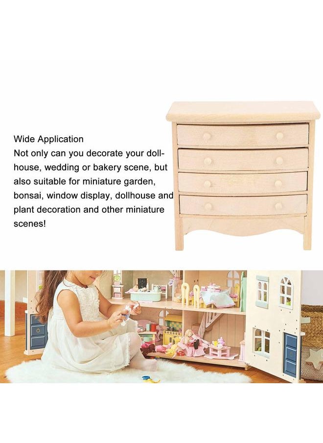 1:12 Scale Dollhouse Multi Drawer Cabinet Wooden Miniature Chest of Drawers for Decoration