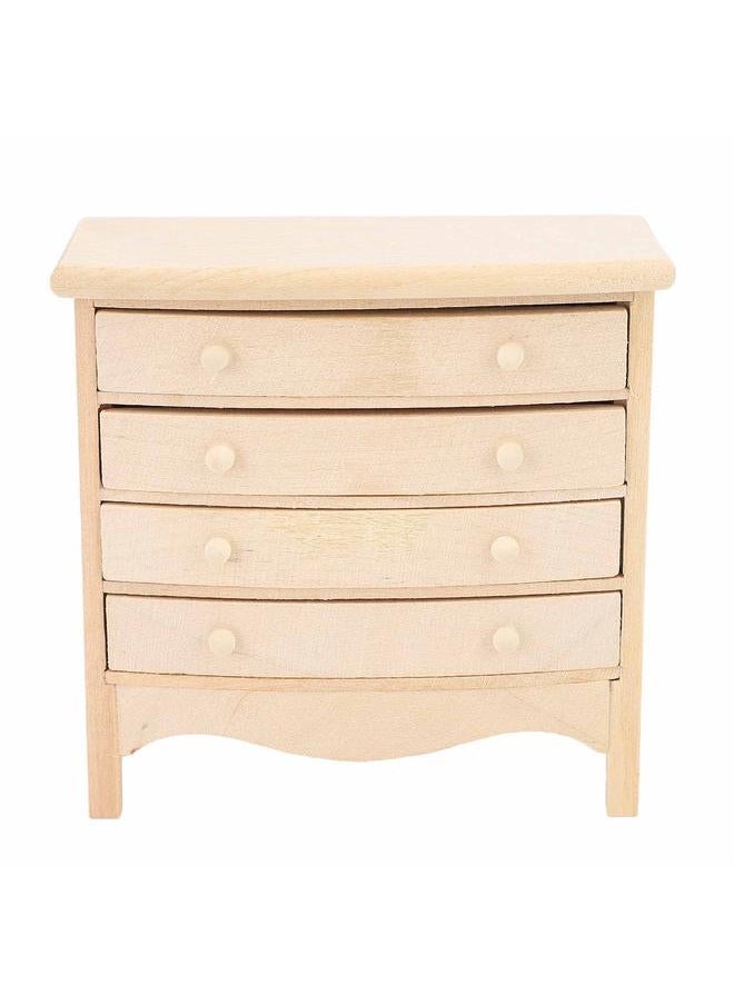 1:12 Scale Dollhouse Multi Drawer Cabinet Wooden Miniature Chest of Drawers for Decoration