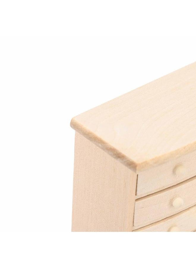 1:12 Scale Dollhouse Multi Drawer Cabinet Wooden Miniature Chest of Drawers for Decoration