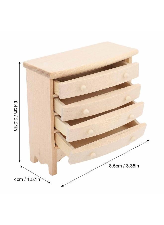 1:12 Scale Dollhouse Multi Drawer Cabinet Wooden Miniature Chest of Drawers for Decoration