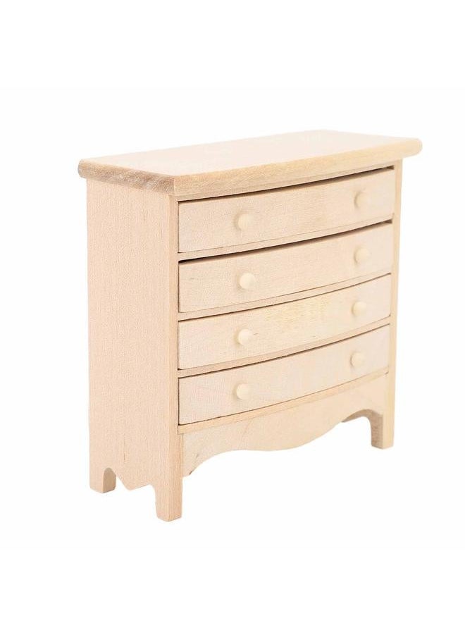 1:12 Scale Dollhouse Multi Drawer Cabinet Wooden Miniature Chest of Drawers for Decoration