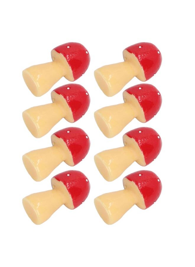30pcs 1:12 1:6 Scale Dollhouse Mushroom Miniature Ornament Decoration Landscape