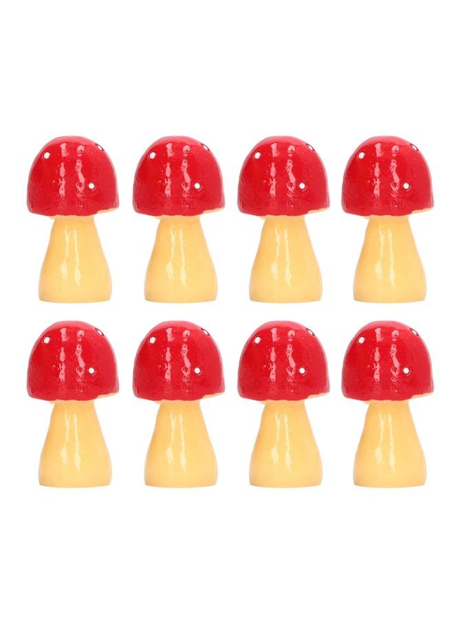 30pcs 1:12 1:6 Scale Dollhouse Mushroom Miniature Ornament Decoration Landscape