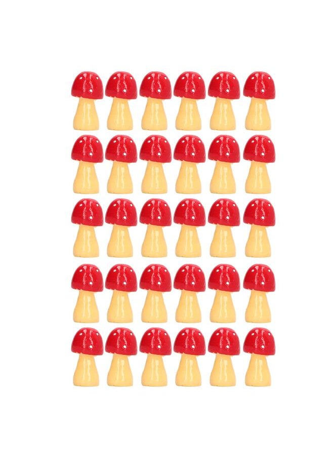 30pcs 1:12 1:6 Scale Dollhouse Mushroom Miniature Ornament Decoration Landscape
