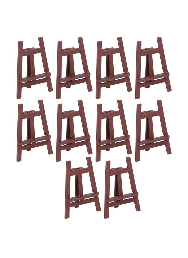 10Pcs Dollhouse Easel Detail Design Sturdy Pinewood Multi Purpose Miniature Painting for 1:12 1:6 Scale