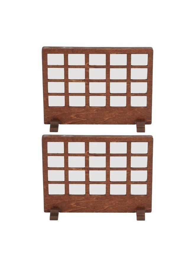 1/12 Dollhouse Wooden Screen Basswood Miniature Furniture for 1/6 Decoration
