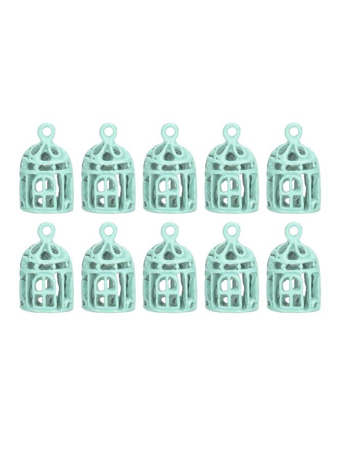 10PCS 1/12 1/6 Miniatures Bird Cage Mini Stainless Steel Dollhouse Decoration Blue