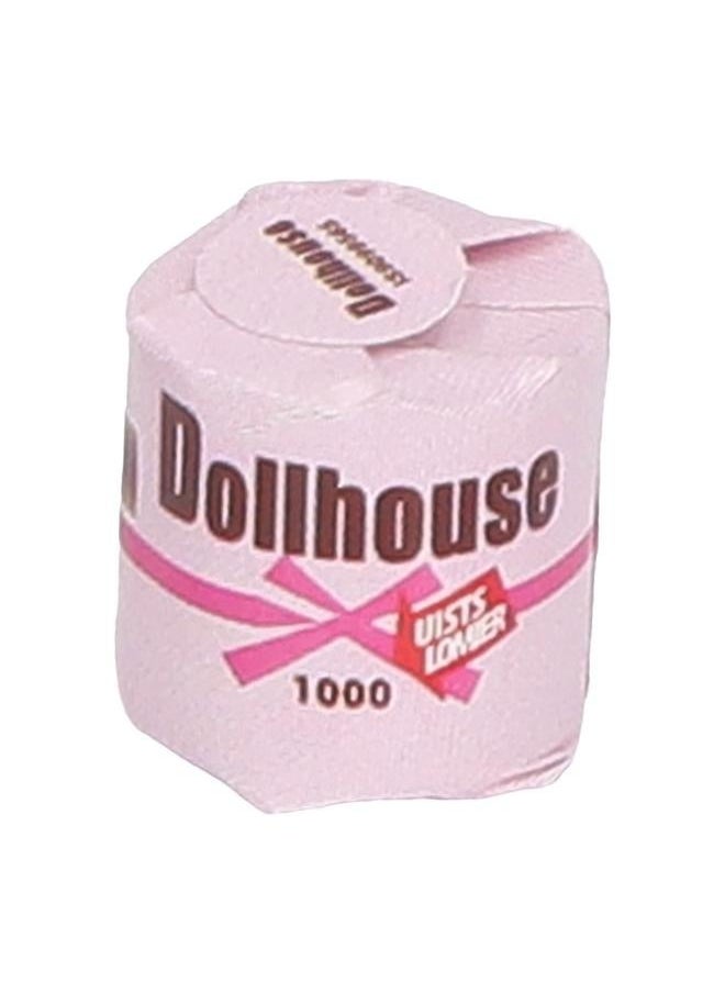 20Pcs Dollhouse Paper Towels Exquisite Realistic Portable 1:12 Miniature Scene Model Toilet for Doll House Pink
