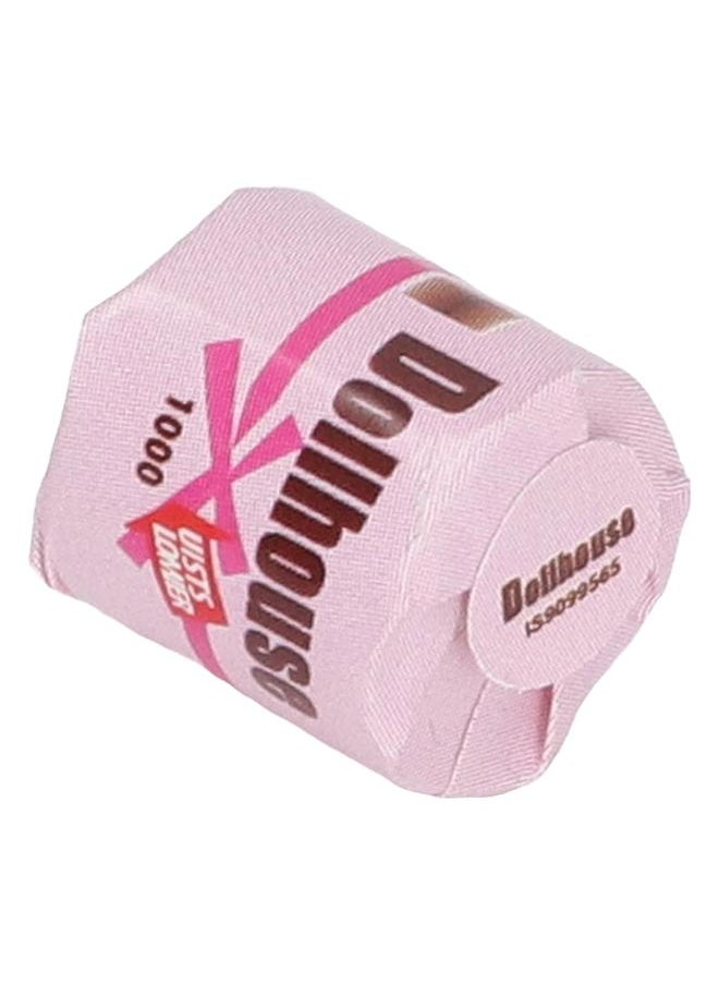 20Pcs Dollhouse Paper Towels Exquisite Realistic Portable 1:12 Miniature Scene Model Toilet for Doll House Pink