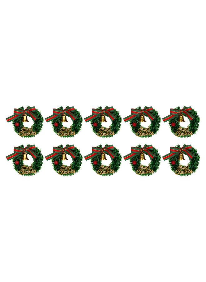 10Pcs Dollhouse Christmas Wreath Exquisite Colors Cute Life Scenes Miniature for 1:12 Scale DIY