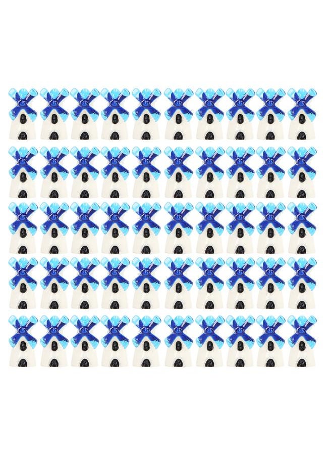 50pcs Dollhouse Windmill DIY Resin Cute Micro Landscape Miniature Home Desktop Ornament