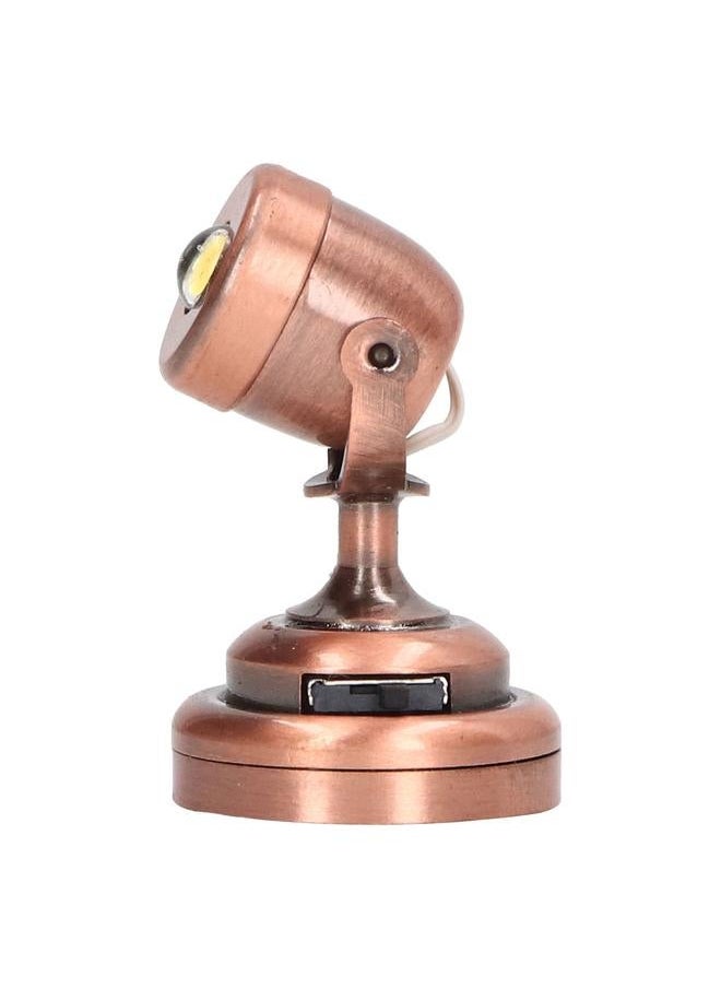 Dollhouse Laser Light LED Miniature with Base Switch for 1:12 Doll House Bronze