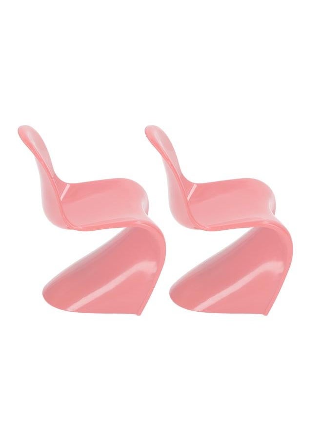 2pcs Miniature Chair 1/6 Scale Casual Cute Style DIY Small Plastic Material 14x9x8cm Doll House Toys for Ornaments Pink