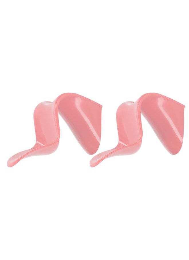 2pcs Miniature Chair 1/6 Scale Casual Cute Style DIY Small Plastic Material 14x9x8cm Doll House Toys for Ornaments Pink