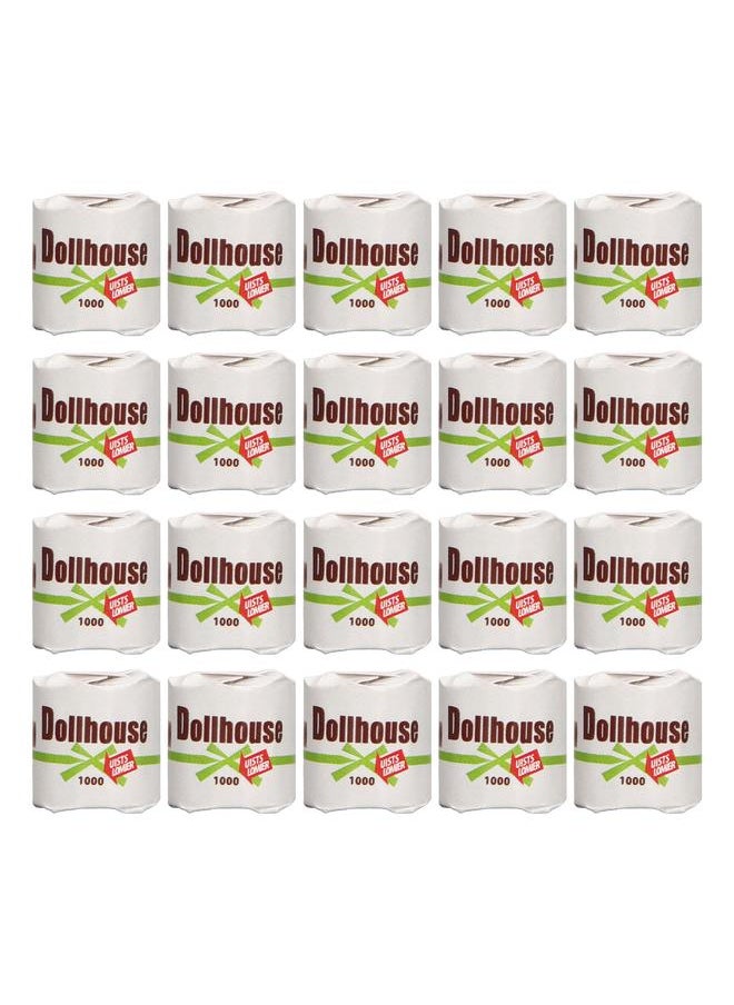 20Pcs Dollhouse Paper Towels Exquisite Realistic Portable 1:12 Miniature Scene Model Toilet for Doll House Milky White