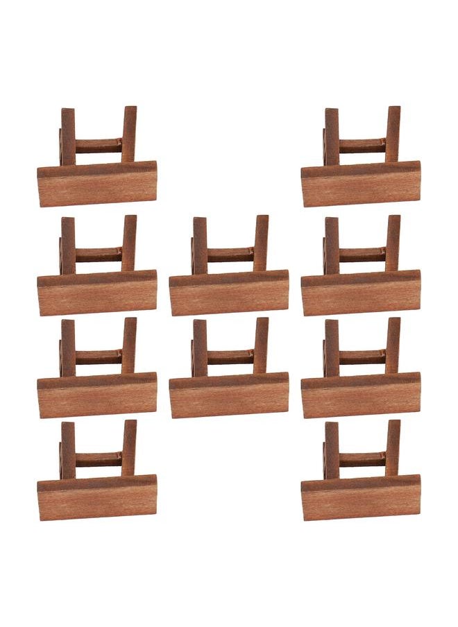 10pcs Miniature Dollhouse Foot Stool Simulation Retro Wooden for Accessories