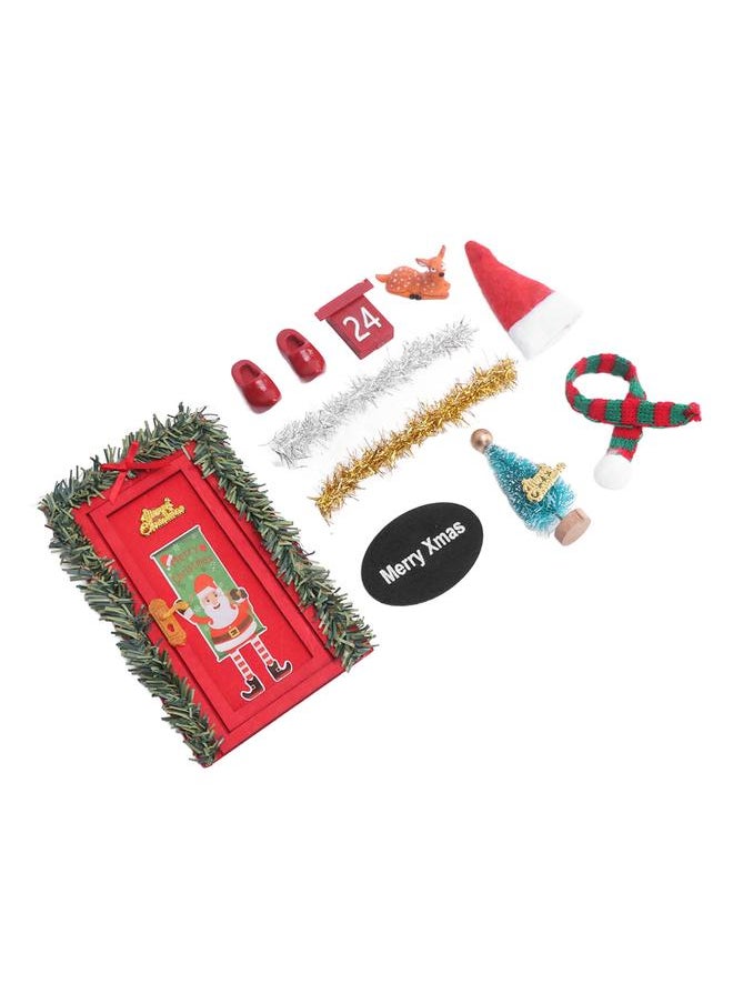 Dollhouse Christmas Decoration Set DIY Holiday Scene Model Toys for 1/12 1/6 Scale Doll House