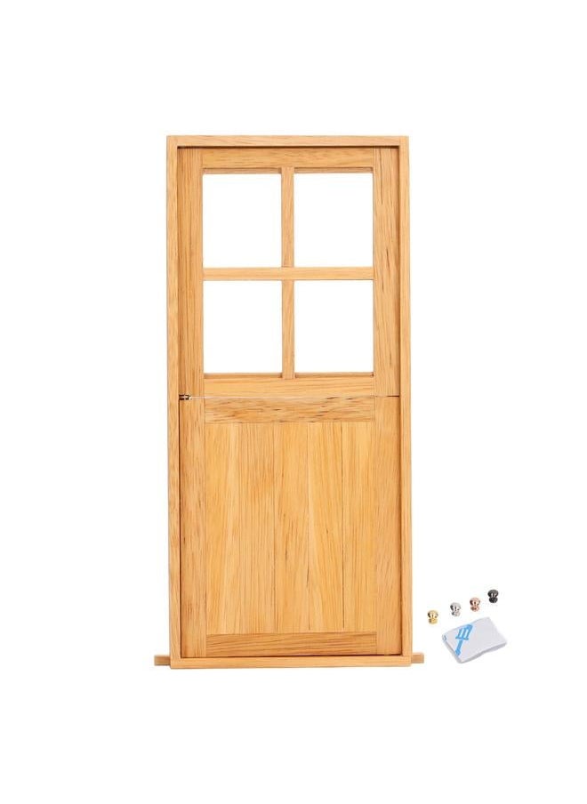 1:12 Dollhouse Miniature Furniture Wooden Doors Unpaint Simulation Mini Door for Doll Home Decoration