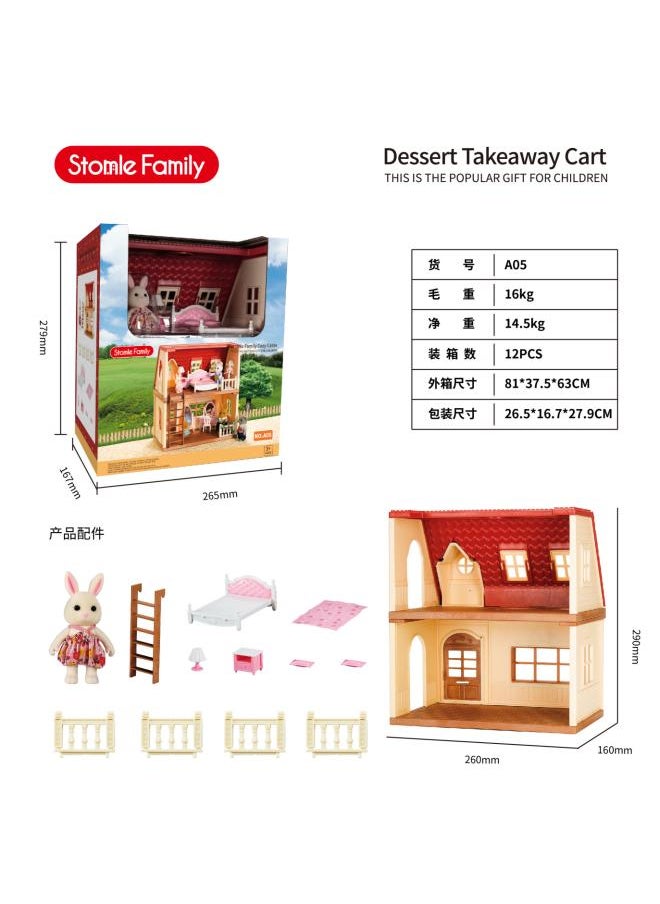 : 2 Dollhouse Mini Furniture Miniature Model Kitchen Scene Play House Toy Simulation Cabinet Tableware Hand Office