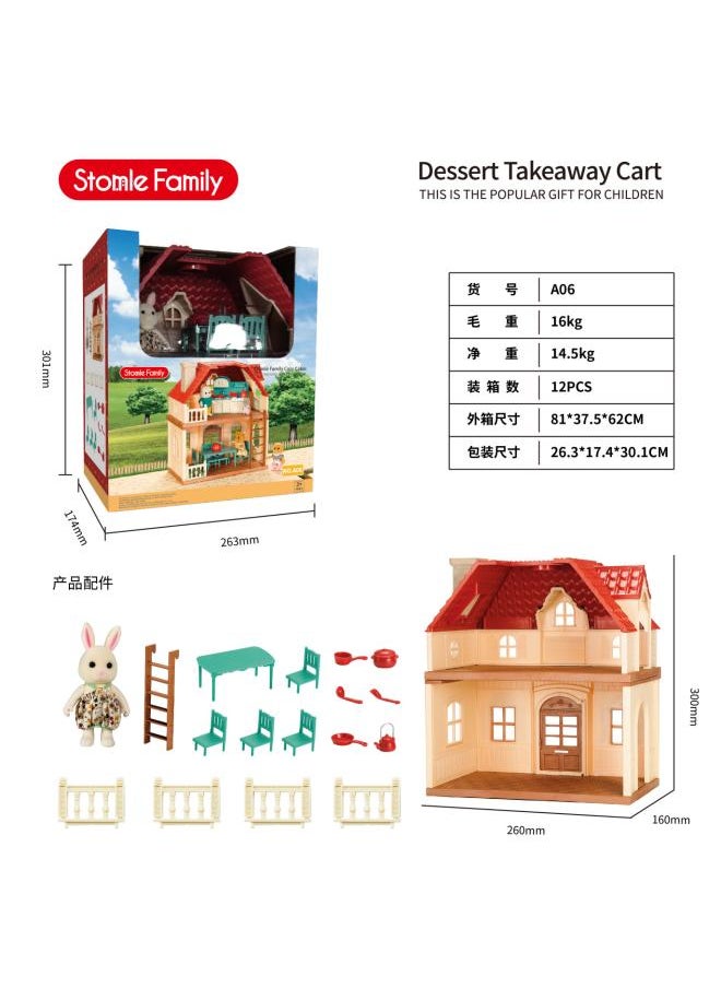 : 2 Dollhouse Mini Furniture Miniature Model Kitchen Scene Play House Toy Simulation Cabinet Tableware Hand Office