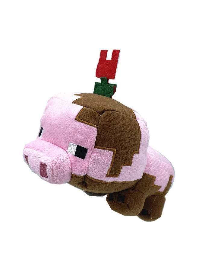Minecraft Plush Toy - Creeper Steve Doll with Tiger Cat, Spider, and Ender Dragon Plushies