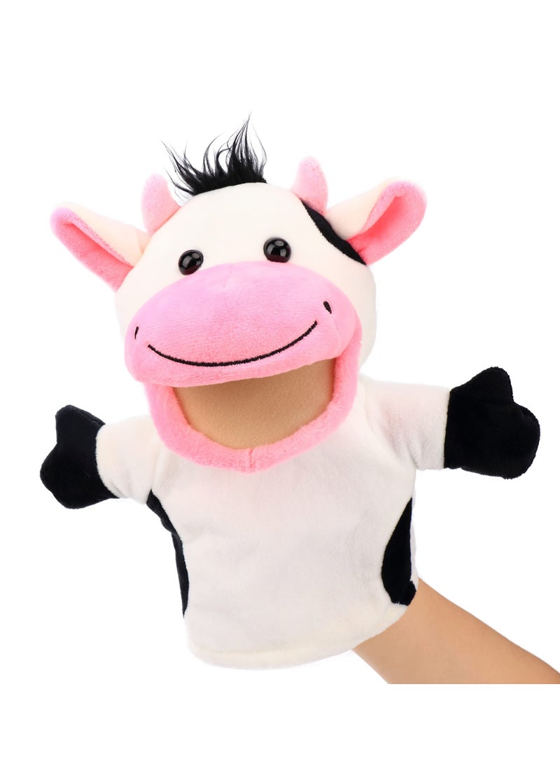 Hand Puppet with Movable Mouth and Arms Interactive Stuffed Animal Toy