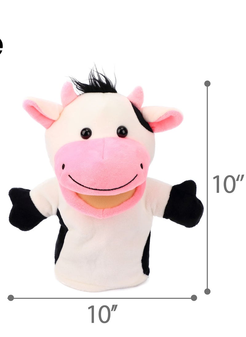 Hand Puppet with Movable Mouth and Arms Interactive Stuffed Animal Toy