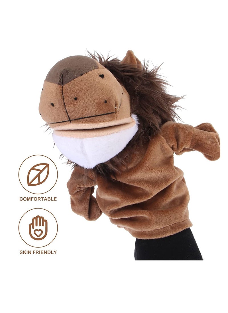 Hand Puppet, Plush Lion Animal Toys for Imaginative Pretend Play Stocking Storytelling, Figure Finger Doll Parent-Child Interactive Toy Gift Storytelling Teaching Preschool Role