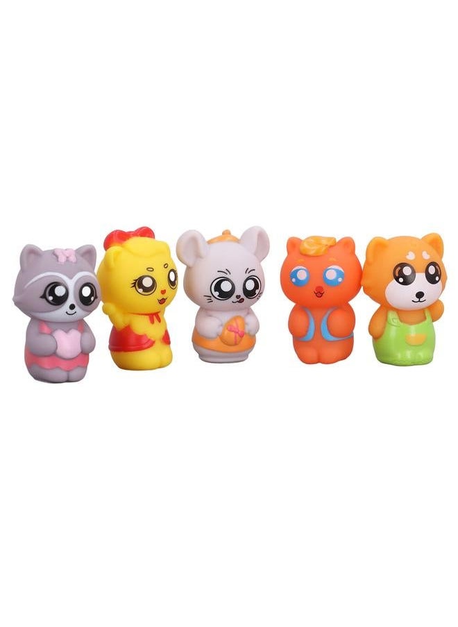 Animals Finger Puppet Set Playing Teaching Interactive Puppets Bedtime Story Toy for Storytelling D