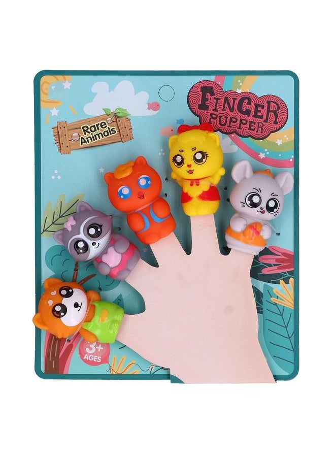 Animals Finger Puppet Set Playing Teaching Interactive Puppets Bedtime Story Toy for Storytelling D