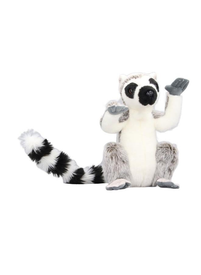 Plush Lemur Toy Soft Realistic Soothe Hook And Loop Lovely Stuffed for Children