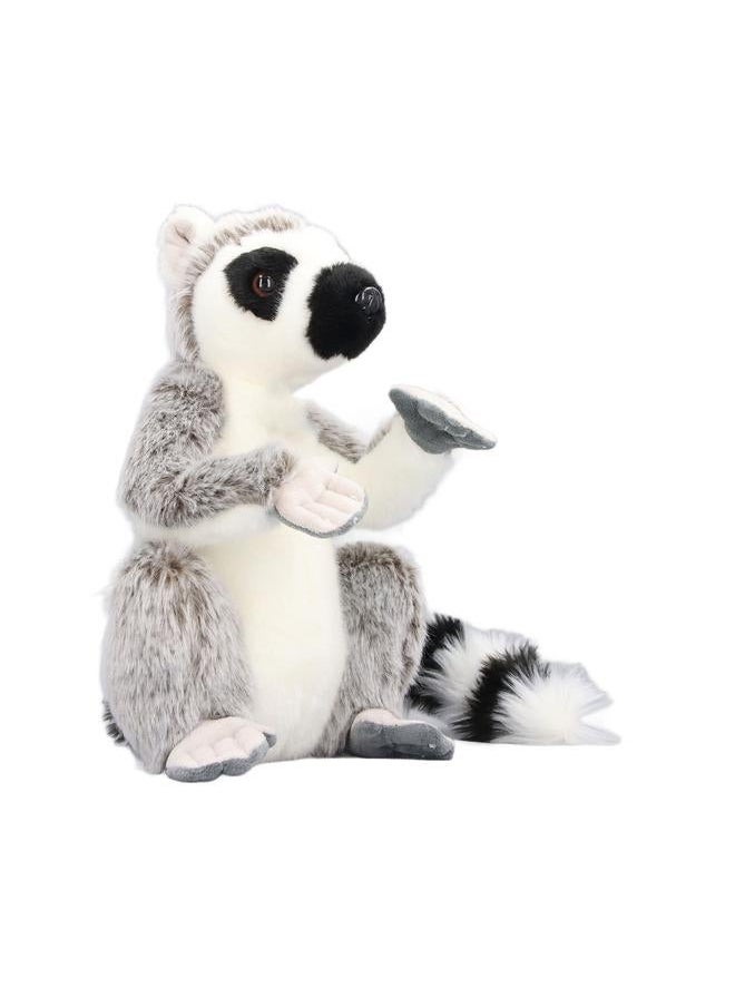 Plush Lemur Toy Soft Realistic Soothe Hook And Loop Lovely Stuffed for Children