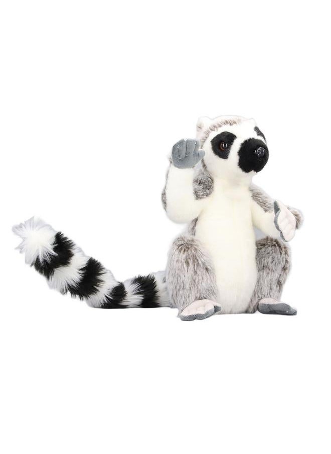 Plush Lemur Toy Soft Realistic Soothe Hook And Loop Lovely Stuffed for Children