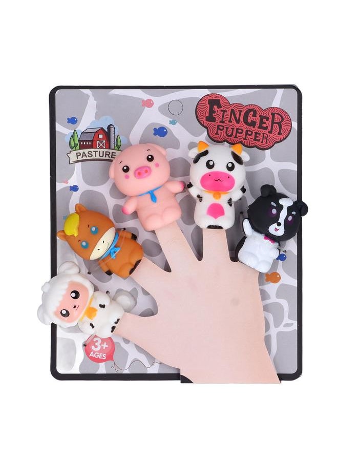 Animals Finger Puppet Set Playing Teaching Interactive Puppets Bedtime Story Toy for Storytelling C