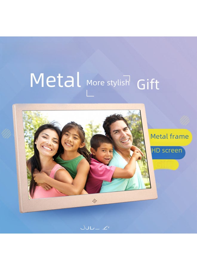 12-inch Metal Digital Photo Frame U-disk Playback Pictures Videos Calendar Music Digital Photo Album Product-Color:12inch Starry Sky Silver