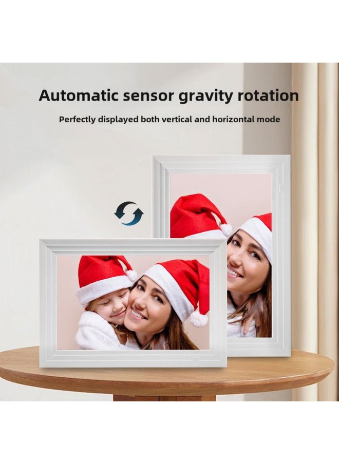 Uhale System 10 Inch Smart WiFi Touch Cloud Photo Frame Digital Photo Frame Electronic Direct Sales-Color:White 1+16g Uhale Software