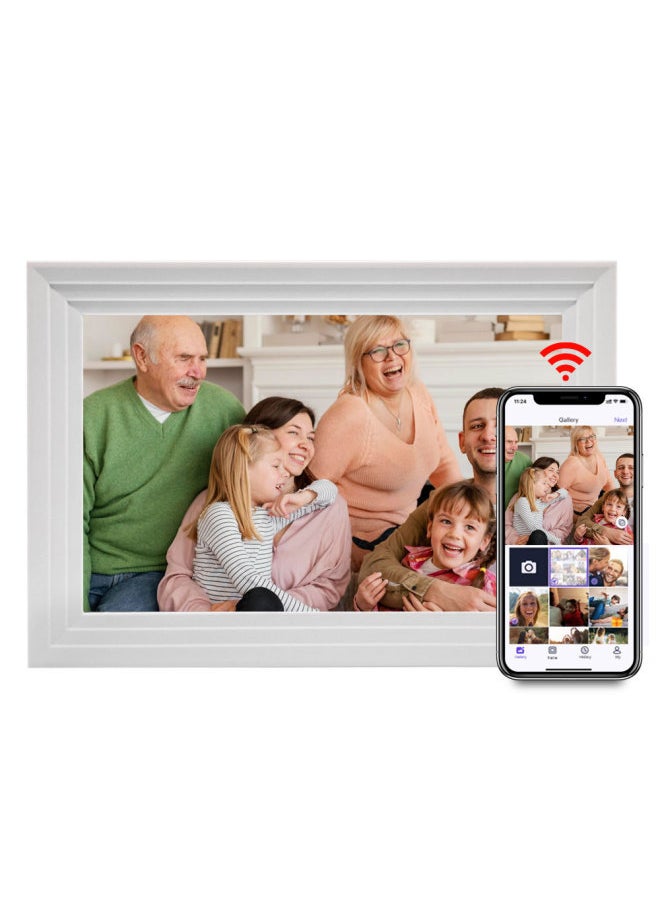 Uhale System 10 Inch Smart WiFi Touch Cloud Photo Frame Digital Photo Frame Electronic Direct Sales-Color:White 1+16g Uhale Software