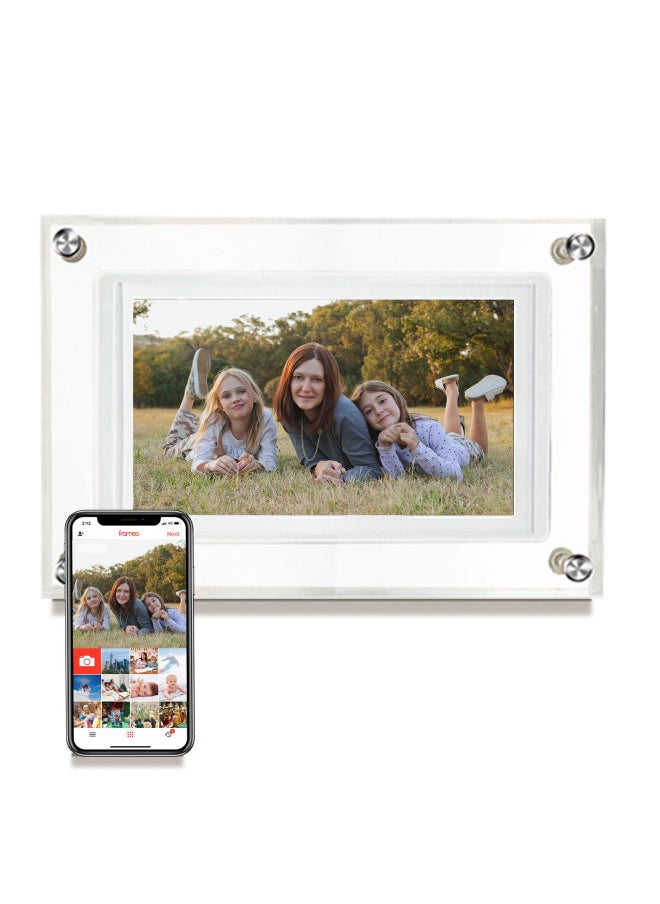 5 Inch IPS Screen WiFi Acrylic Digital Photo Frame Touch Screen Mobile Phone Remote Publishing System FRAMEO-Color:5inch Acrylic 1+32g Frameo Software (australian Regulations)