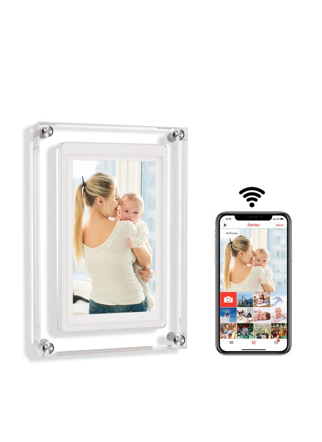 5 Inch IPS Screen WiFi Acrylic Digital Photo Frame Touch Screen Mobile Phone Remote Publishing System FRAMEO-Color:5inch Acrylic 1+32g Frameo Software (australian Regulations)