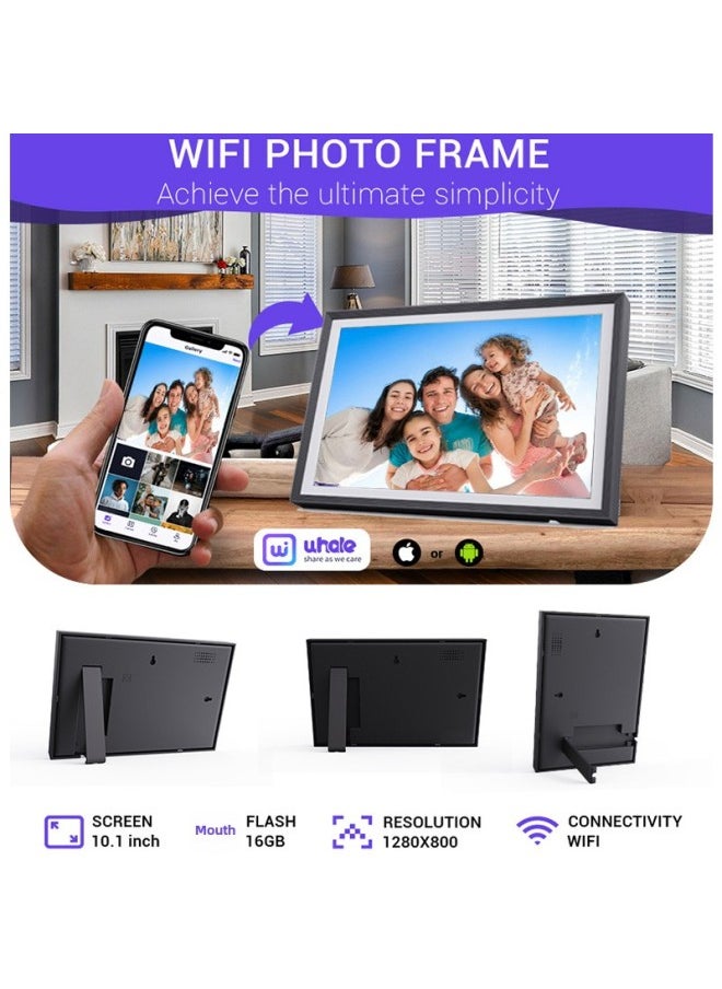 10.1-inch Uhale Electronic Digital Photo Frame Wifi Automatic Horizontal And Vertical IPS Touch Screen 16G/32GB-Color:10inch Uhale Photo Frame-32gb-peach Color