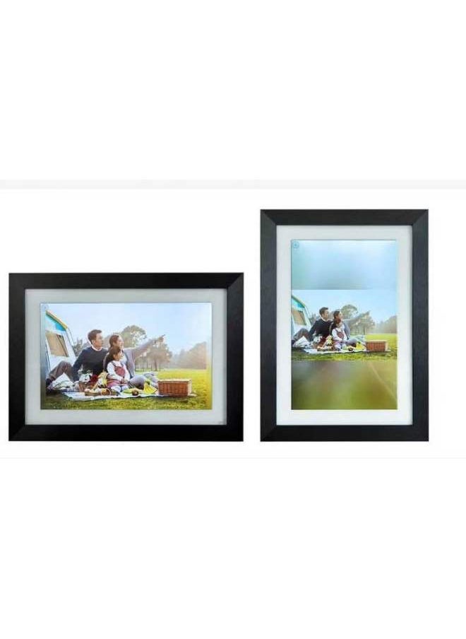 Cloud Digital Photo Frame Frameo Smart Touch 10.1 Inch Wifi Digital Picture Frame Intelligent Internet Connection-Color:10inch Frameo 32gb With Black Wooden Frame