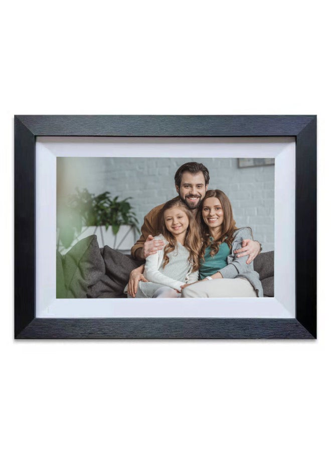 Cloud Digital Photo Frame Frameo Smart Touch 10.1 Inch Wifi Digital Picture Frame Intelligent Internet Connection-Color:10inch Frameo 32gb With Black Wooden Frame