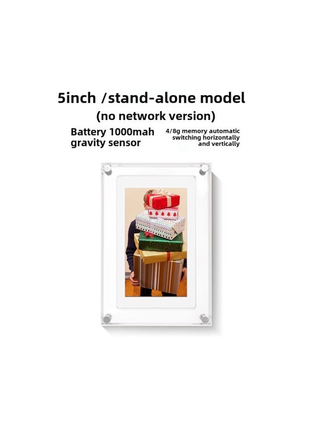 Promotional Gifts 5 Inch 7 Inch 10 Inch 4G/16G Acrylic Digital Photo Frame Electronic Photo Album Business-Color:5inch 4gb Memory (european Regulations)